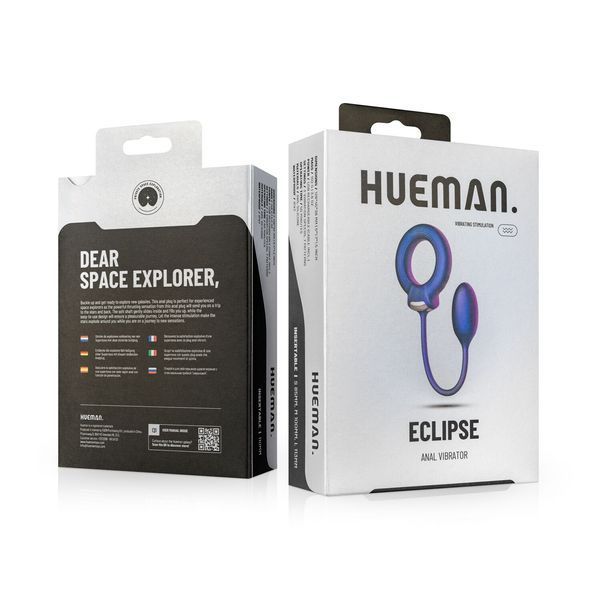Ерекційне віброкільце з віброяйцем Hueman - Eclipse Anal Vibrator SX3893 фото