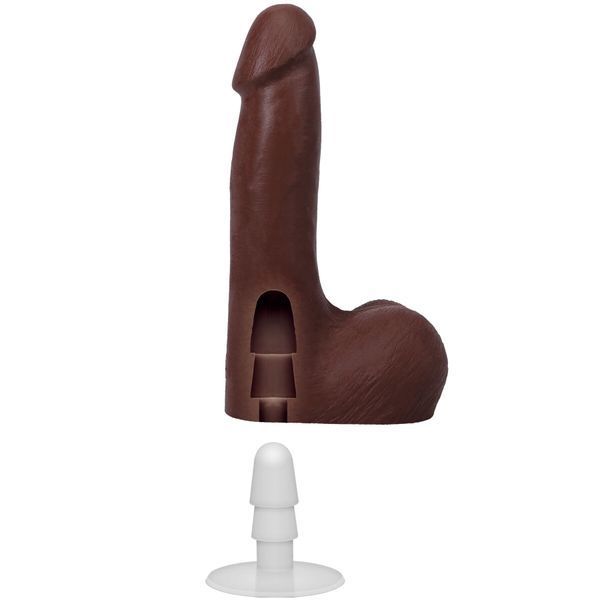Фалоімітатор Doc Johnson The Realistic Cock ULTRASKYN - 7 Inch with Balls Chocolate SX4467 фото