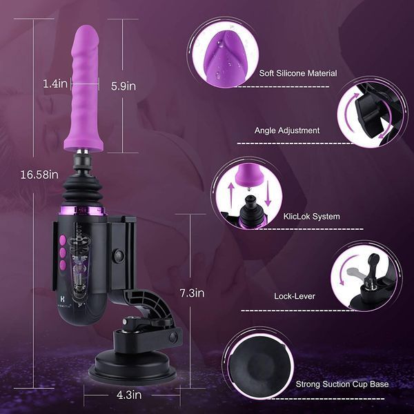 Міні секс-машина Hismith Mini Capsule Sex-Machine with Strong Suction Cup (м'ята паковання!!!) SO6197-R фото
