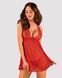 Прозора сорочка бебі-дол Obsessive Lacelove babydoll & thong M/L Red, мереживо, стрінги SO8647 фото 1