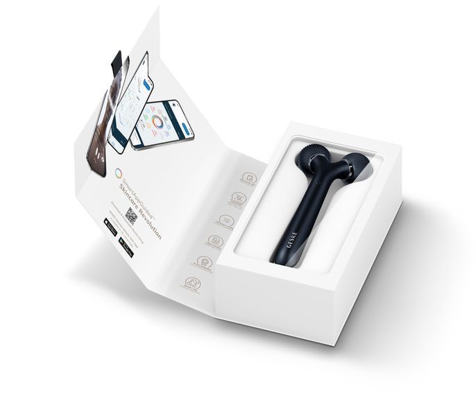 Електронний ультразвуковий ролик для обличчя GESKE Sonic Facial Roller 4в1 black HB0179 фото