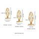 Металева анальна пробка LOCKINK SEVANDA Hollow Spiral Golden, S, золотиста, діаметр 2,6 см SX0882 фото 8