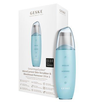 Мікрострумовий скрабер для шкіри та усунення чорних точок GESKE MicroCurrent Skin Scrubber&Blackhead Remover 9в1 turquoise HB0147 фото