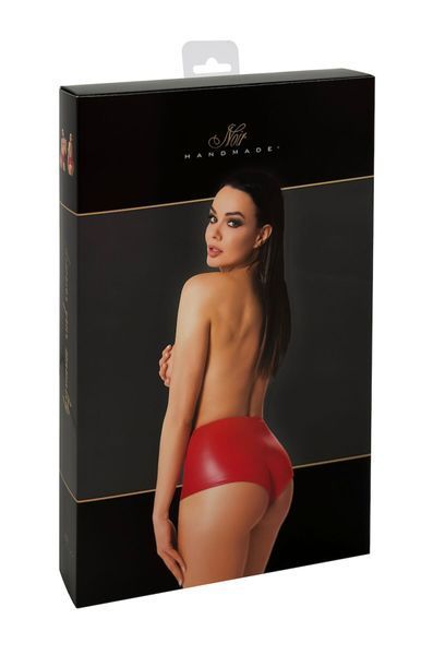 Шорти Noir Handmade F356 Red powerwetlook shorts - M SX2123 фото