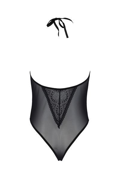 Боді Passion DROSERA BODY black, L/XL, високі вирізи, верх на зав&rsquo;язках SX0470 фото