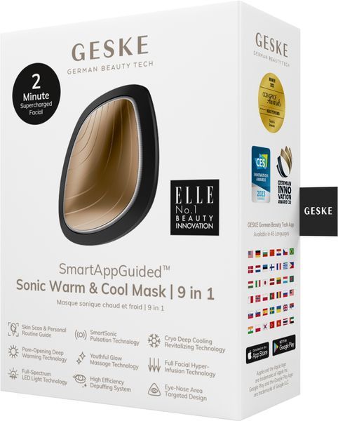 Ультразвукова маска тепло та холод GESKE Sonic Warm&Cool Mask 9в1 gray HB0097 фото