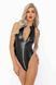 Боді з мокрим ефектом Noir Handmade F294 Powerwetlook bodysuit with front zipper, XL SX0198 фото 5