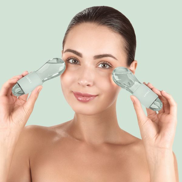 Подвійний масажер для очей GESKE Cool&Warm Duo Eye Massager 7в1 green HB0321 фото