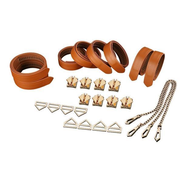 Набір для бондажу LOCKINK 8-Bondage-Straps Restraint Set, коричневий, 8 ременів з натуральної шкіри SX0834 фото