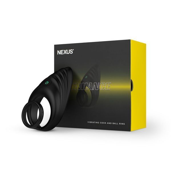 Ерекційне віброкільце Nexus Enhance Vibrating Cock and Ball Ring, подвійне SO6639 фото
