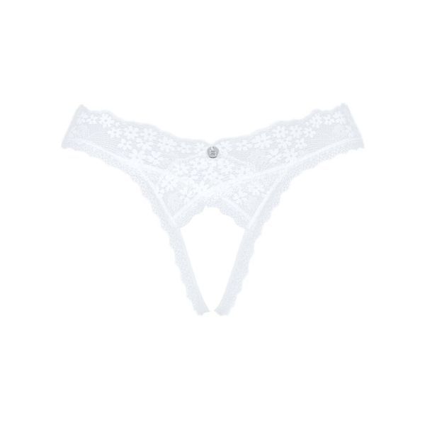 Мереживні танга Obsessive Heavenlly crotchless thong XL/2XL, з доступом SO8190 фото
