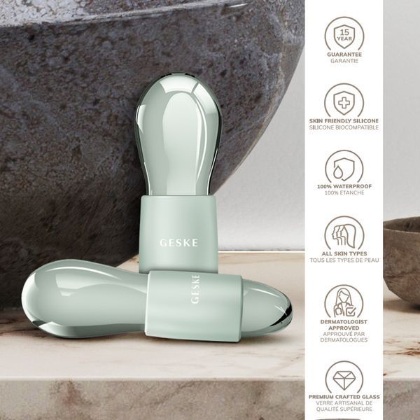 Подвійний масажер для очей GESKE Cool&Warm Duo Eye Massager 7в1 green HB0321 фото