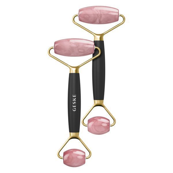 Ролер-масажер для обличчя та тіла з рожевим кварцом GESKE SmartAppGuided Rose Quartz Face & Body Roller 5in1 gray HB0655 фото