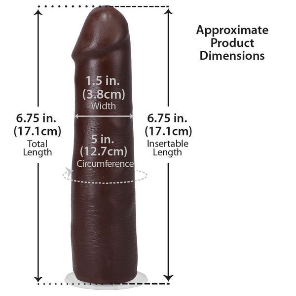 Фалоімітатор Doc Johnson The Realistic Cock ULTRASKYN - 7 Inch Chocolate SX4485 фото