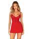 Пеньюар Obsessive Ingridia chemise & thong XS/S, червоний, сорочка, стрінги SO9036 фото 1