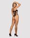 Бодістокінг із поперечними вирізами Obsessive B122 teddy S/M/L, чорний SO7210 фото 4