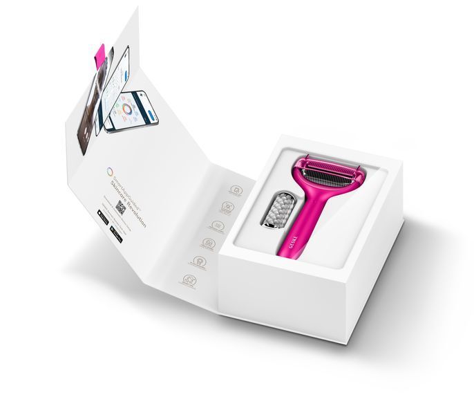 Електронний ролер для обличчя та тіла з мікроголками GESKE MicroNeedle Face&Body Roller 8в1 magenta HB0197 фото