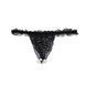 Набір Intt BRAZILIAN PANTY BLACK: трусики на резинці S-XL з перлинним кільцем + полунична змазка SO7129 фото 2