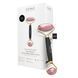 Ролер-масажер для обличчя та тіла з рожевим кварцом GESKE SmartAppGuided Rose Quartz Face & Body Roller 5in1 gray HB0655 фото 1