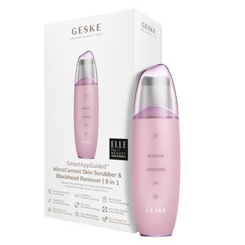 Мікрострумовий скрабер для шкіри та усунення чорних точок GESKE MicroCurrent Skin Scrubber&Blackhead Remover 9в1 pink HB0148 фото