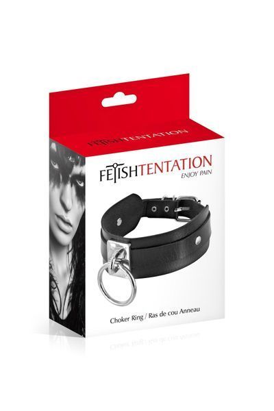 Нашийник з кільцем Fetish Tentation Choker Ring (м'яте паковання!!!) SO4674-R фото