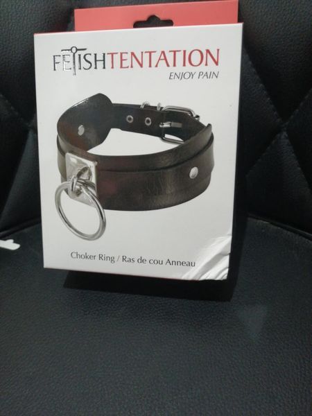 Нашийник з кільцем Fetish Tentation Choker Ring (м'яте паковання!!!) SO4674-R фото