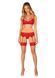 Комплект Obsessive Ingridia 3-pcs set XL/2XL, червоний, бюстгальтер, стрінги, пояс SO9035 фото 6