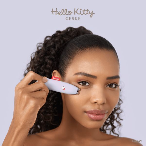 Мікрострумова ручка для підтяжки шкіри обличчя GESKE MicroCurrent Face-Lift Pen 6в1 by Hello Kitty purple HB0250 фото