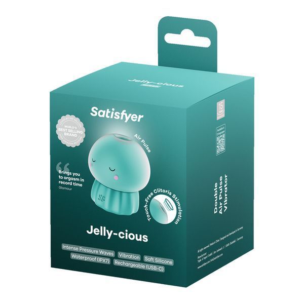 Вакуумний кліторальний стимулятор Satisfyer Jelly-cious Green SX3545 фото