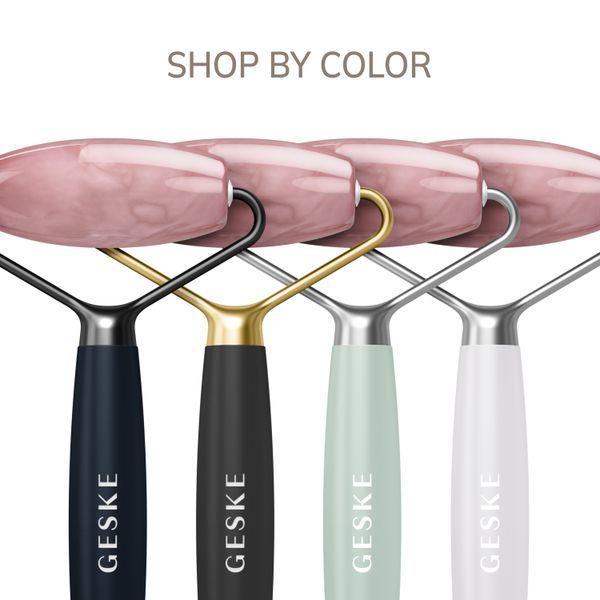 Ролер-масажер для обличчя та тіла з рожевим кварцом GESKE SmartAppGuided Rose Quartz Face & Body Roller 5in1 starlight HB0656 фото
