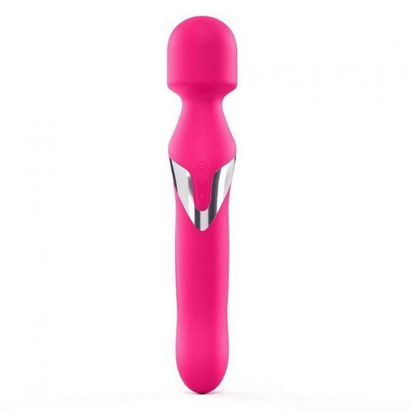 Вібромасажер 2в1 Dorcel Dual Orgasms Magenta класичний масажер і вібратор з перлинним масажем SO3090 фото