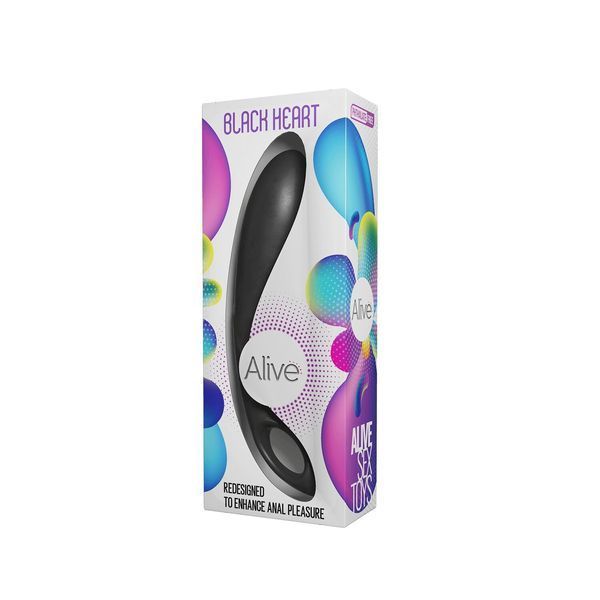 Анальний стимулятор Alive Black Heart Teal Black, макс. діаметр 3,6 см SX0806 фото