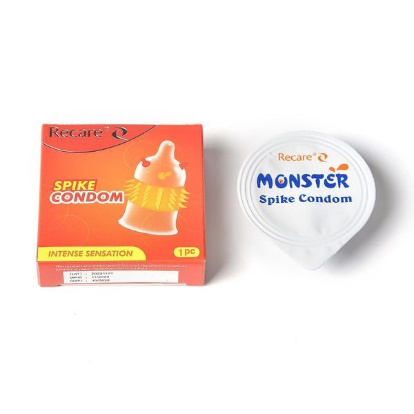 Насадка на член Recare Spike Condom Orange (презерватив з вусиками та шипами) SX3351 фото