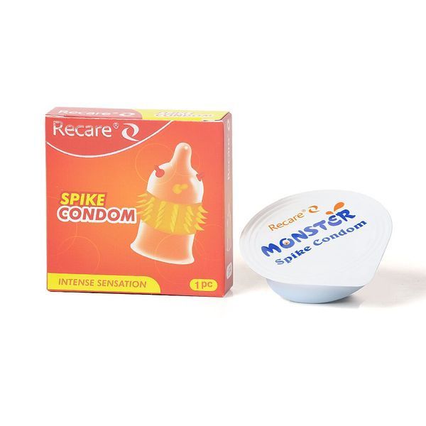 Насадка на член Recare Spike Condom Orange (презерватив з вусиками та шипами) SX3351 фото