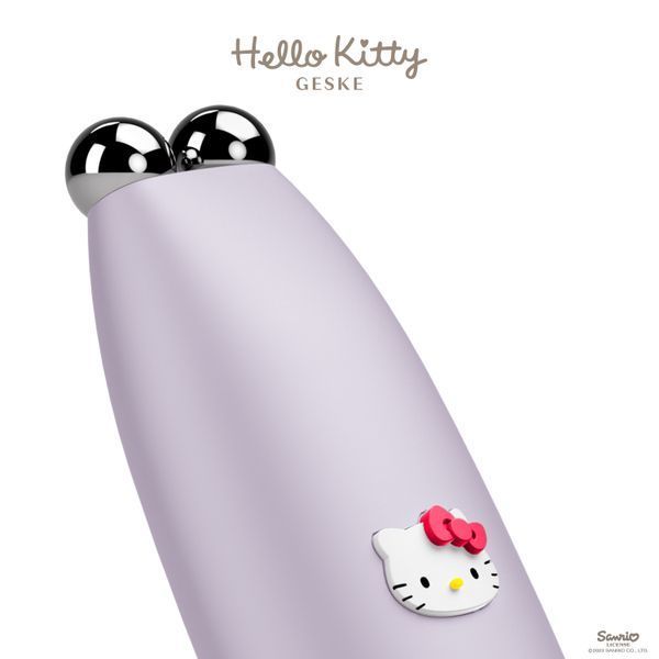 Мікрострумова ручка для підтяжки шкіри обличчя GESKE MicroCurrent Face-Lift Pen 6в1 by Hello Kitty purple HB0250 фото
