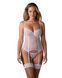 Корсет Obsessive Alissium corset & thong, XL/2XL, гнучкі кісточки, відкрита спина, стрінги в комплек SX0602 фото 1