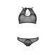 Комплект: бра, трусики з ажурним декором та відкритим кроком Passion URSULA SET XXL/XXXL, black SO5843 фото 3