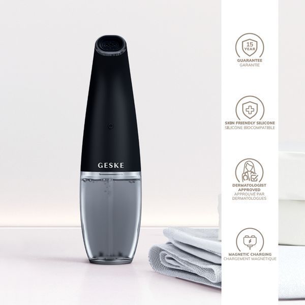 Очищуючий засіб для обличчя GESKE Aqua-Stream Face Cleanser 8в1 black HB0396 фото