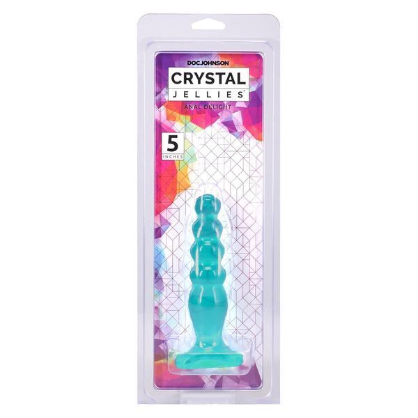 Дилдо Doc Johnson Crystal Jellies - Anal Delight - 5 Inch - Teal SX4437 фото