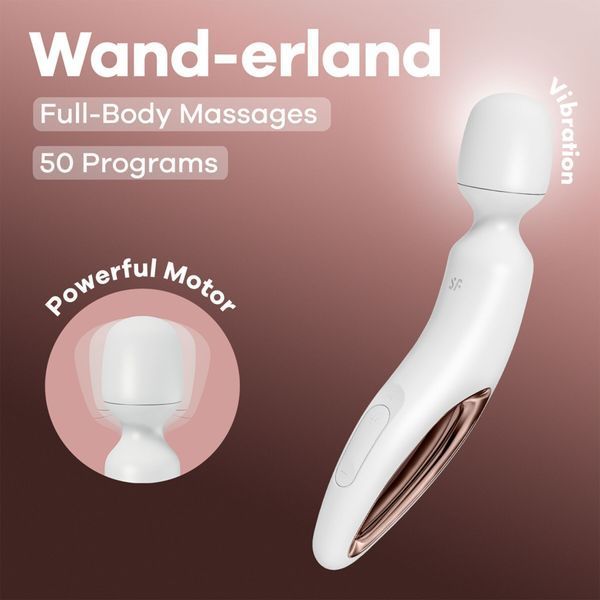 Вібромасажер Satisfyer Wand-erland (White/Rosegold) (м'ята упаковка!!!) SX2697-R фото