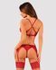 Комплект білизни Obsessive Lacelove cupless 3pcs set XS/S Red, бюстгальтер, стрінги, пояс для панчіх SO8655 фото 2
