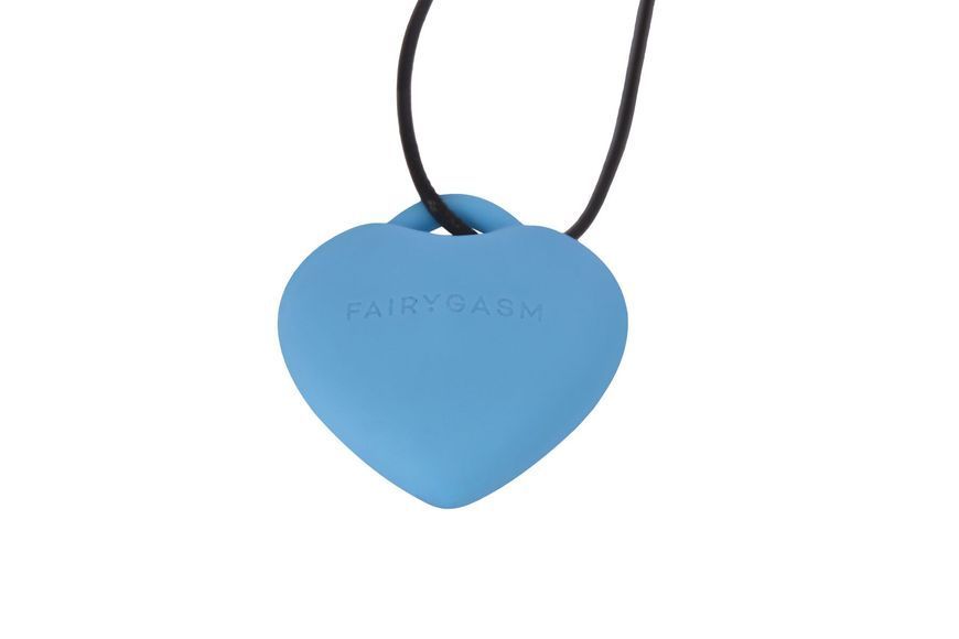 Мінівібратор &laquo;Сердечко&raquo; FairyGasm PleasureStone blue, 9 режимів, на шнурку SX0643 фото
