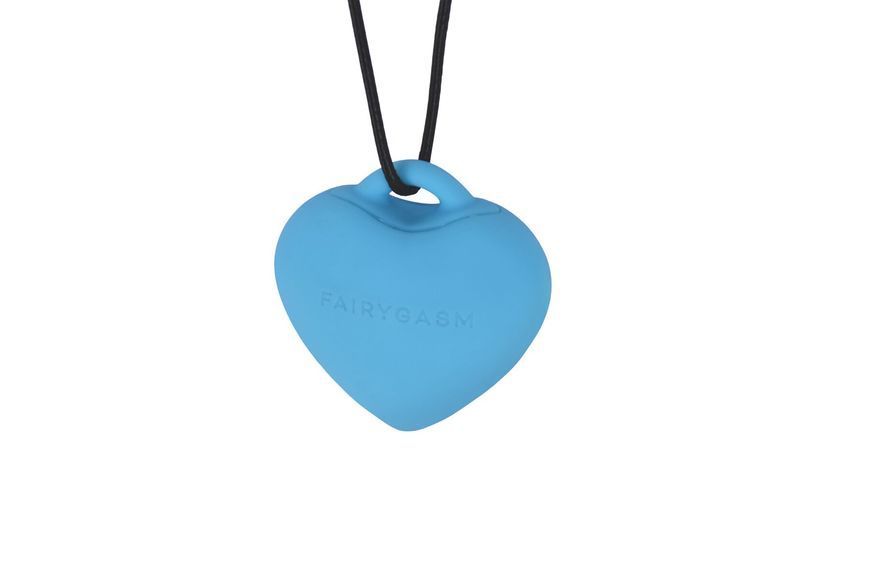 Мінівібратор &laquo;Сердечко&raquo; FairyGasm PleasureStone blue, 9 режимів, на шнурку SX0643 фото