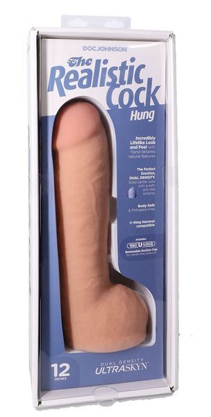 Фалоімітатор Doc Johnson The Realistic Cock ULTRASKYN - 12 Inch Hung with Balls Vanilla SX4438 фото