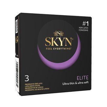 Безлатексні преміум-презервативи SKYN Elite 3 шт, ультратонкі (м'ята паковання!!!) SX2381-R фото