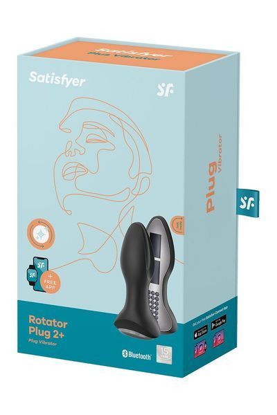 Анальна смарт-вібропробка із перлинним масажем Satisfyer Rotator Plug 2+ Black SO6279 фото