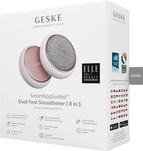 Набір для догляду за стопами GESKE Dual Foot Smoothener 8в1 starlight HB0467 фото