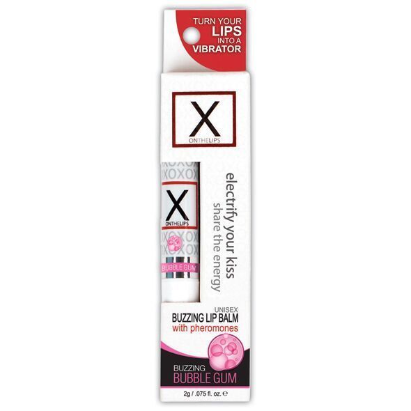 Стимулювальний бальзам для губ унісекс Sensuva &ndash; X on the Lips Bubble Gum з феромонами, жуйка SO4462 фото