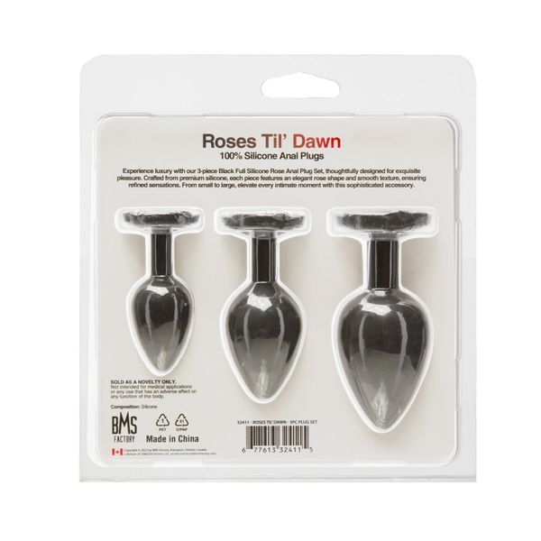 Набір силіконових анальних пробок BMS Roses Til&rsquo; Dawn Silicone Anal Plug Kit (пошкоджене паковання!!!) SX3150-R фото