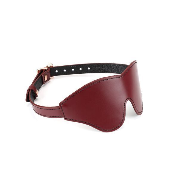 Шкіряна маска на очі Liebe Seele Wine Red Blindfold SO9449 фото